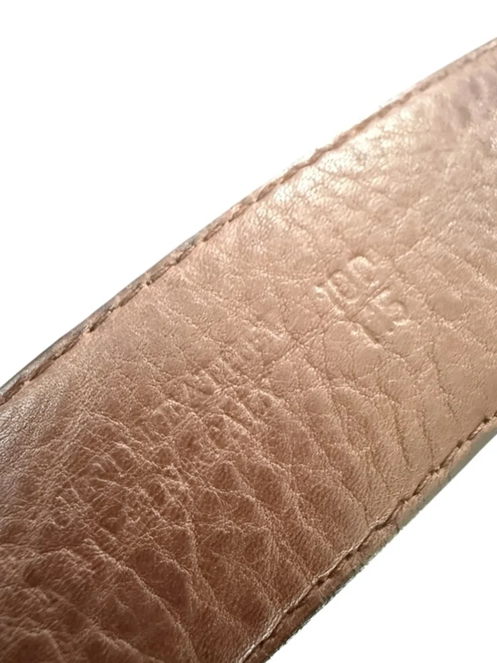 Ermenegildo Zegna Brown Pebbled Leather Belt 100/115 Made in Italy